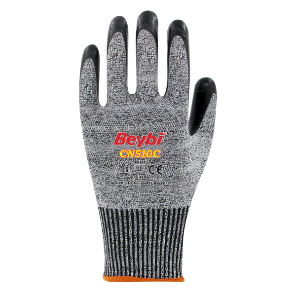 Beybi CN510C Nitril Kaplı Kesilmeye Dirençli Eldiven