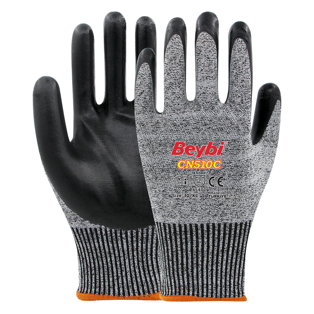 Beybi CN510C Nitril Kaplı Kesilmeye Dirençli Eldiven