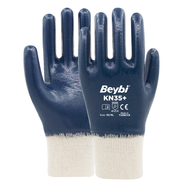 Beybi KN35 Yüksek Performanslı 3/4 Nitril Kaplı Pamuk Eldiven