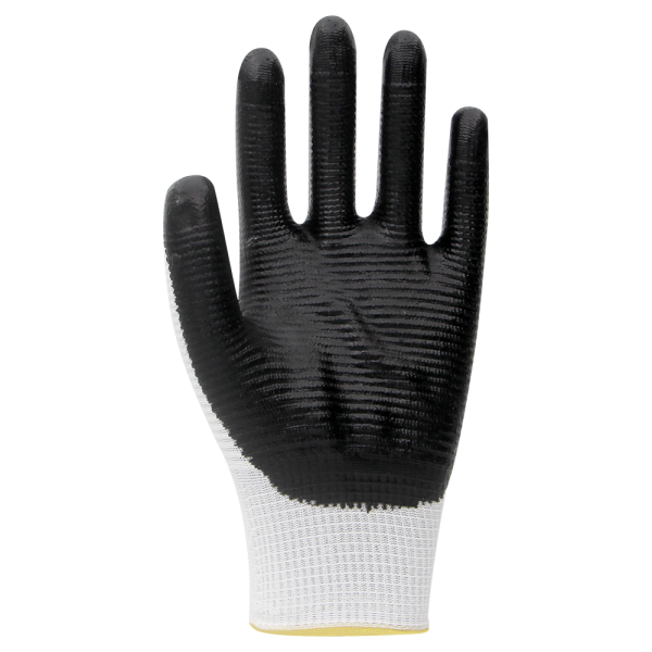 PN5 Zebra Polyester Örme Nitril Eldiven Koli - NO: 10 - Kırmızı\Siyah