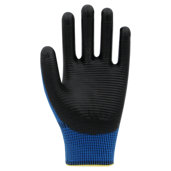 Beybi PN5 Zebra Polyester Örme Nitril Eldiven Çift - NO: 10 - Beyaz\Siyah