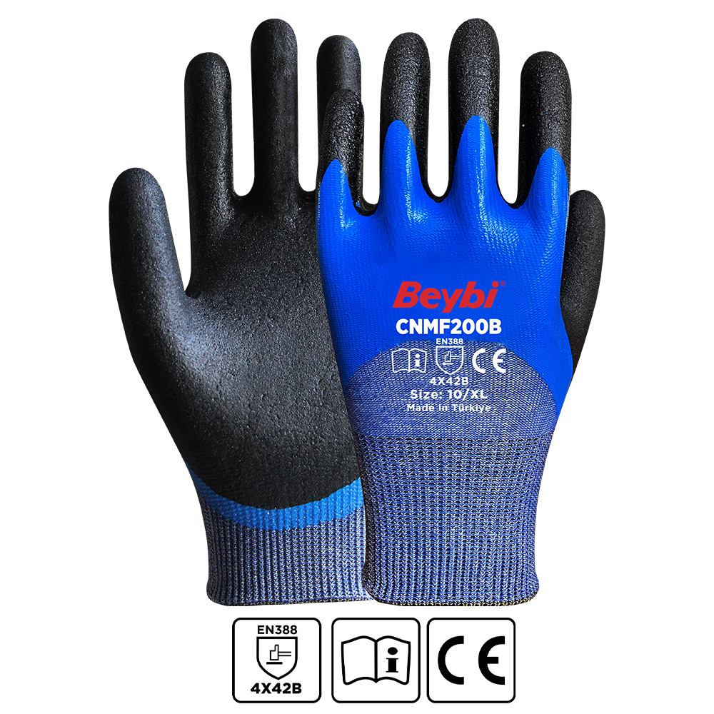 Beybi CNMF200B Kesilmeye Dayanıklı Mikro Köpük Nitril Kaplı Eldiven