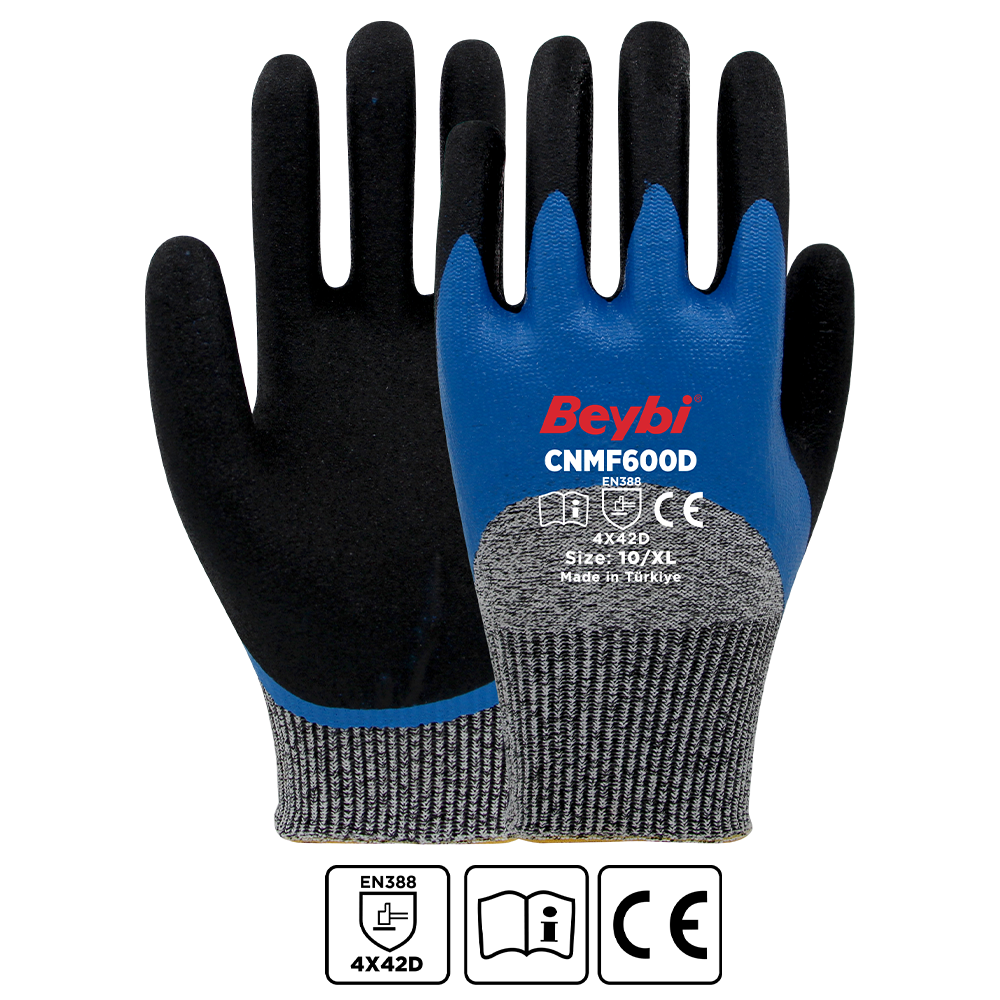 Beybi CNMF600D Kesilmeye Dayanıklı Mikro Köpük Nitril Kaplı Eldiven