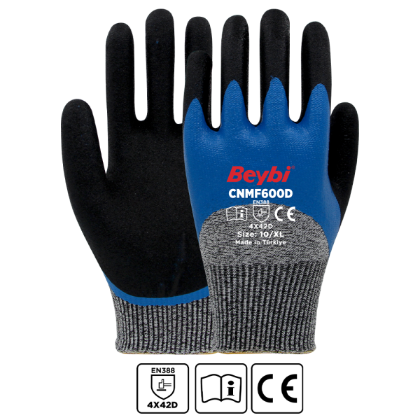Beybi CNMF600D Kesilmeye Dayanıklı Mikro Köpük Nitril Kaplı Eldiven