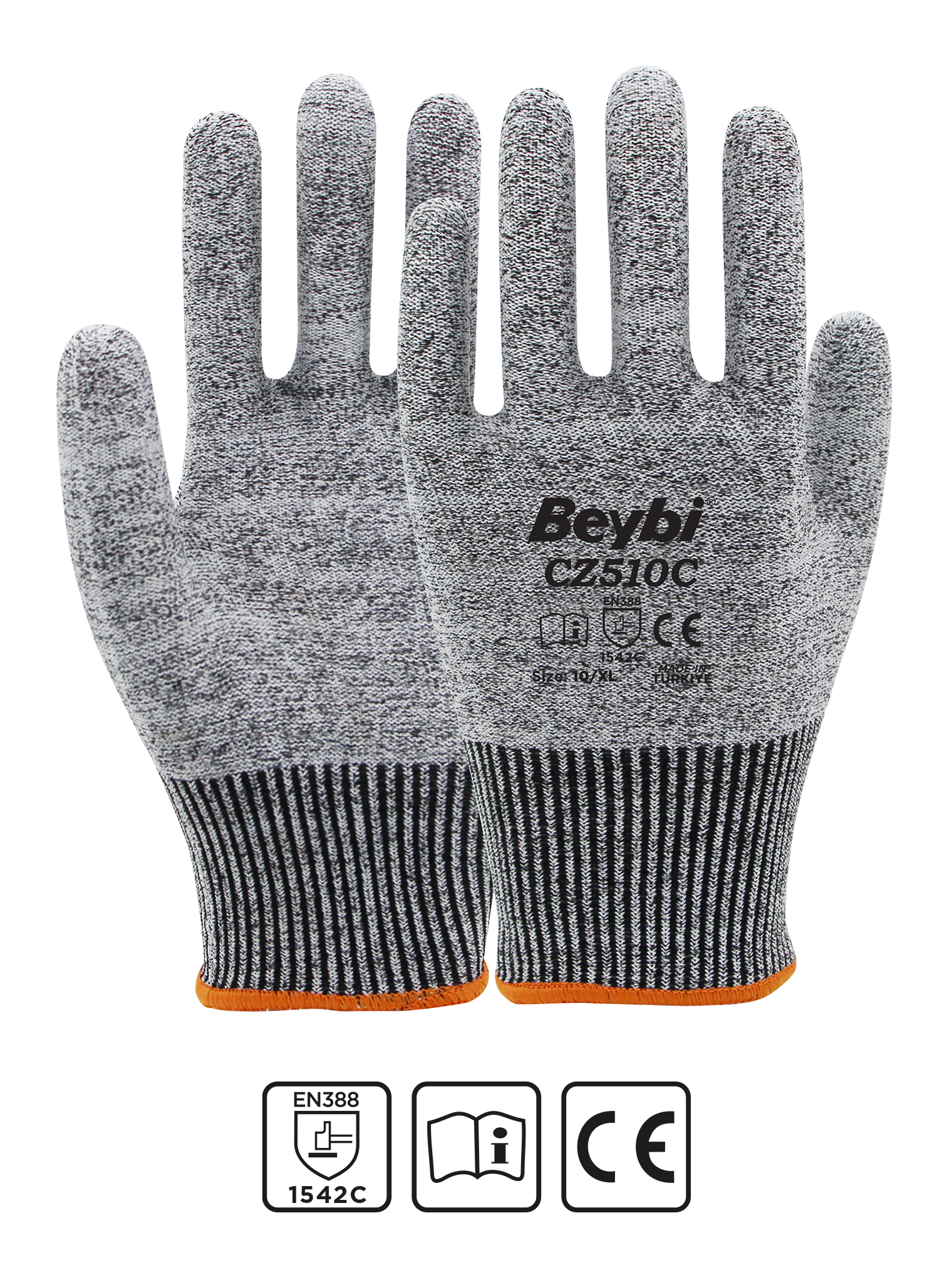 Beybi CZ510C Kaplamasız Kesilmeye Dirençli Eldiven