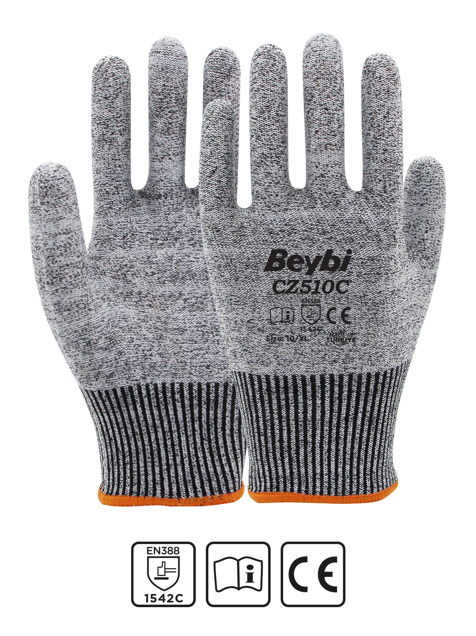 Beybi CZ510C Kaplamasız Kesilmeye Dirençli Eldiven