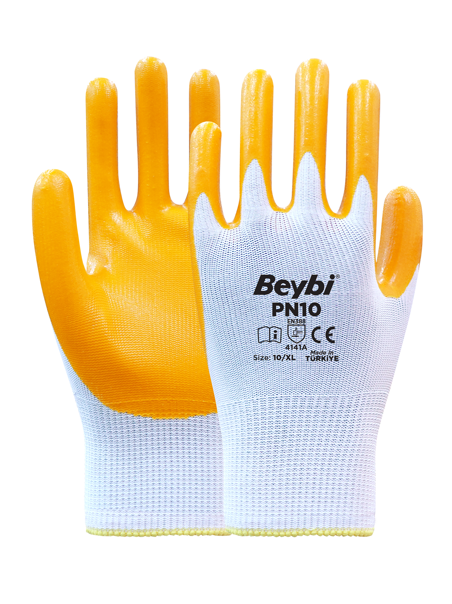 Beybi PN10 Polyester Örme Nitril Eldiven