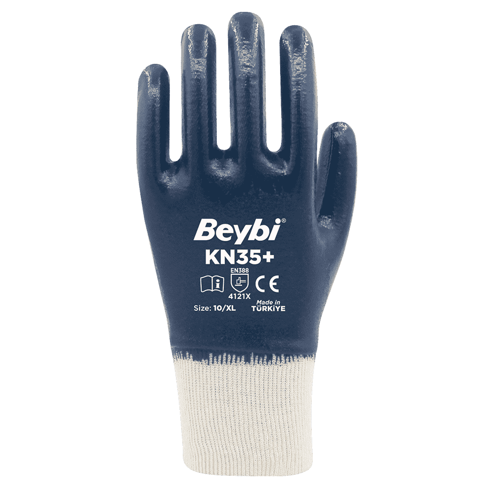 Beybi KN35+ Tam Kaplama Pamuk Nitril Eldiven