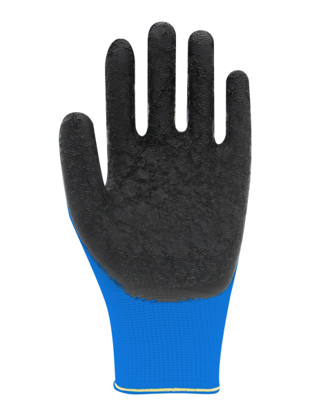 Beybi PL9 Polyester Örme Lateks Eldiven NO: 9 - Koli - Mavi\Siyah