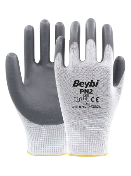 Beybi PN2 Polyester Örme Nitril Eldiven