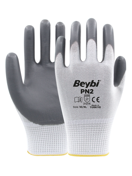 Beybi PN2 Polyester Örme Nitril Eldiven