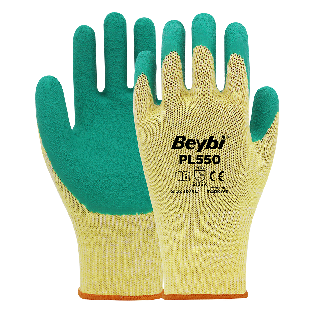 Beybi PL550 Polyester Örme Lateks Eldiven