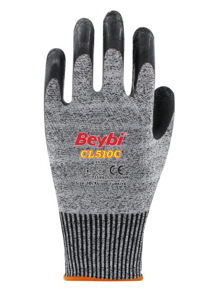 Beybi CL510C Lateks Kaplı Kesilmeye Dirençli Eldiven Çift - NO: 9