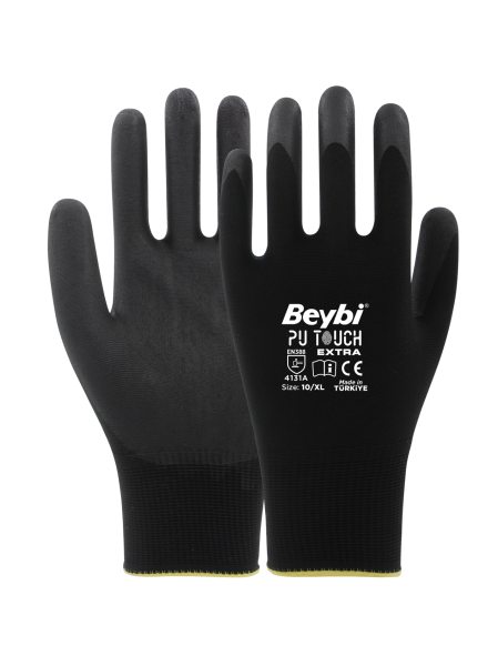 Beybi Pu Touch Ekstra Poliüretan Kaplı Polyester Örme Eldiven