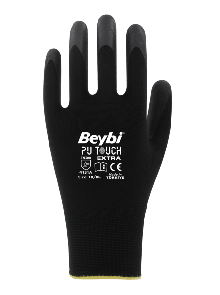 Beybi Pu Touch Ekstra Poliüretan Kaplı Polyester Örme Eldiven