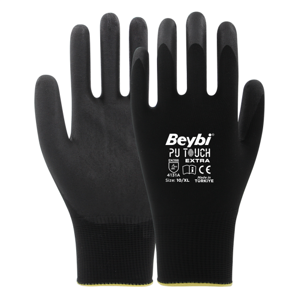 Beybi Pu Touch Ekstra Poliüretan Kaplı Polyester Örme Eldiven