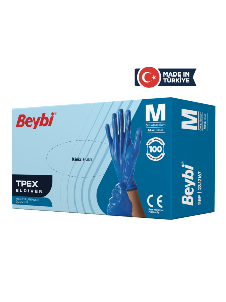 Beybi TPEX Eldiven Mavi - 100'lük Kutu