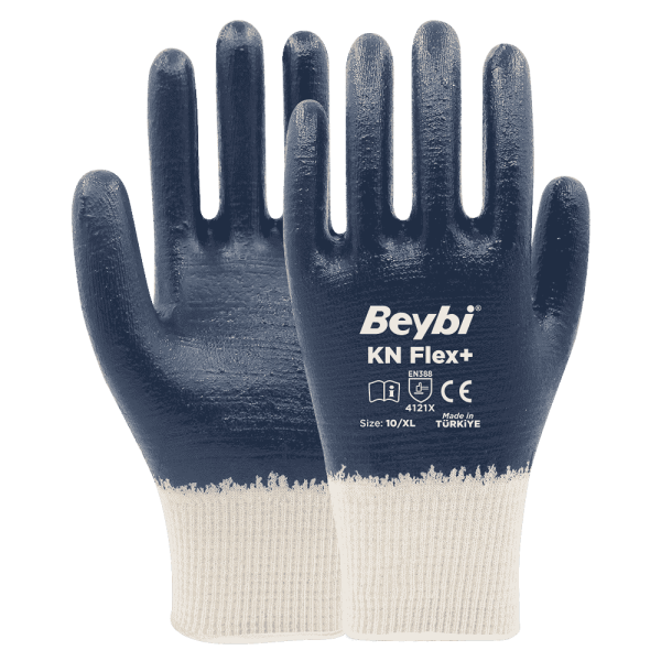 Beybi KN Flex+ Pamuk Nitril Eldiven NO: 10 - Sarı - Çift