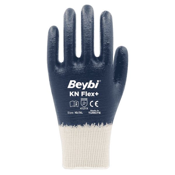 Beybi KN Flex+ Pamuk Nitril Eldiven NO: 10 - Sarı - Çift