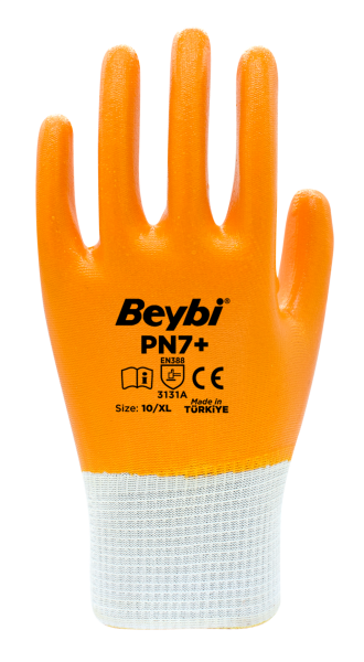 Beybi PN7+ Polyester Örme Nitril Eldiven