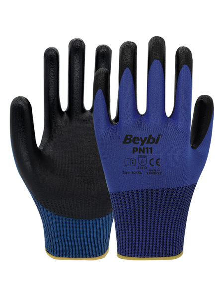 PN11 Polyester Örme Nitril Eldiven